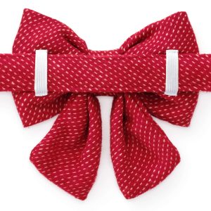 Berry Stitch Flannel Lady Bow Collar - Image 2