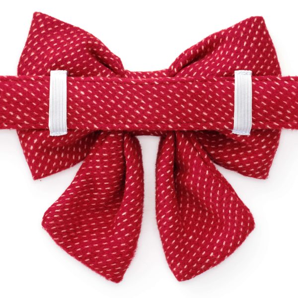 Berry Stitch Flannel Lady Bow Collar - Image 2