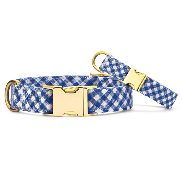 Lake Blue Gingham Dog Collar - Image 3
