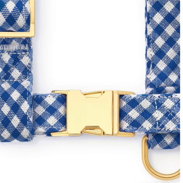 Lake Blue Gingham Dog Harness - Image 3