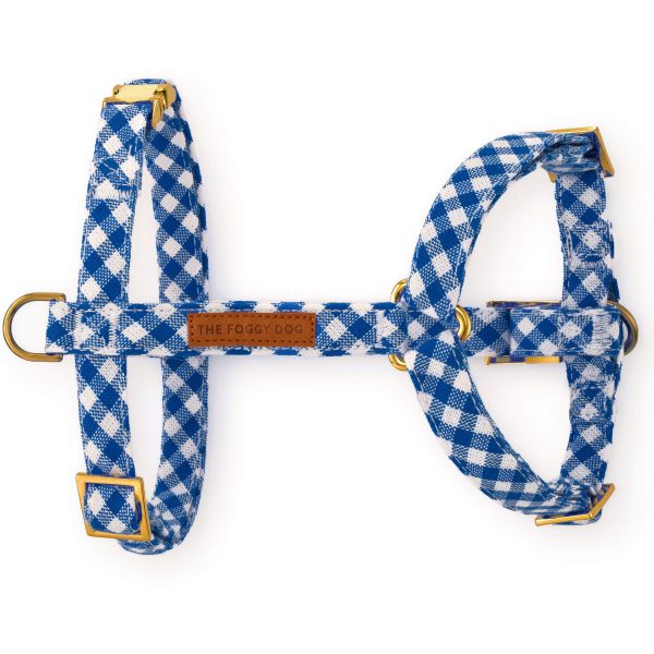 Lake Blue Gingham Dog Harness - Image 2