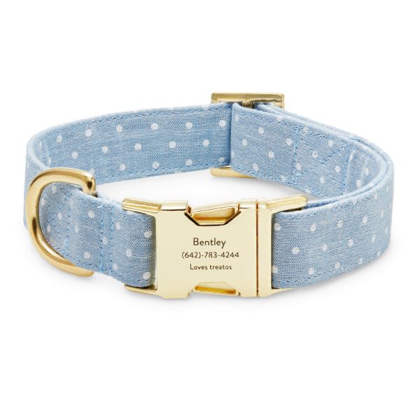 Chambray Dots Dog Collar - Image 9