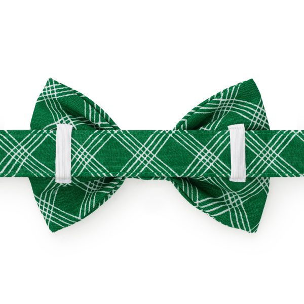 Emerald Plaid Bow Tie Collar - Image 2