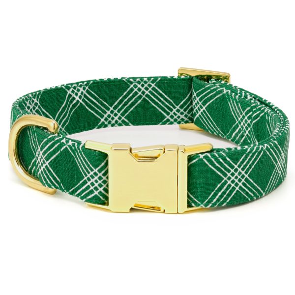 Emerald Plaid Bow Tie Collar - Image 3