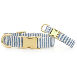 Lake Blue Stripe Dog Collar - Image 4