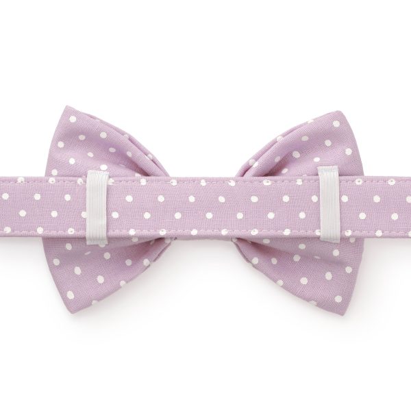 Lavender Dots Bow Tie Collar - Image 2