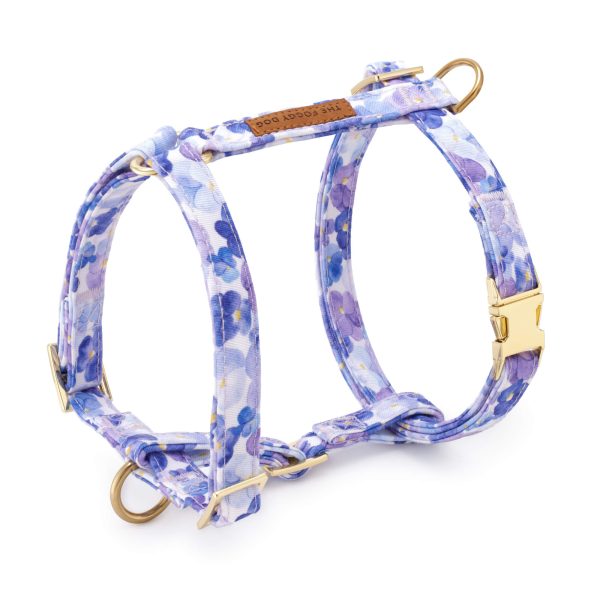 Pressed Pansies Dog Harness