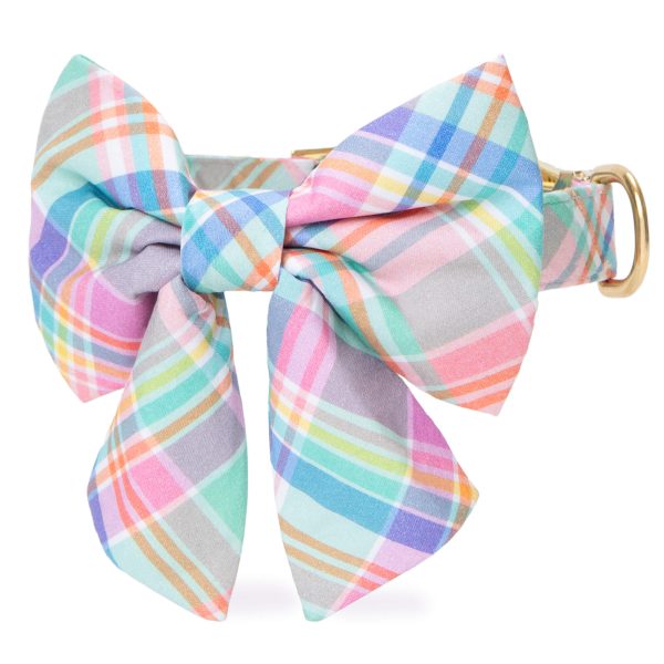 Blooming Plaid Lady Bow Collar