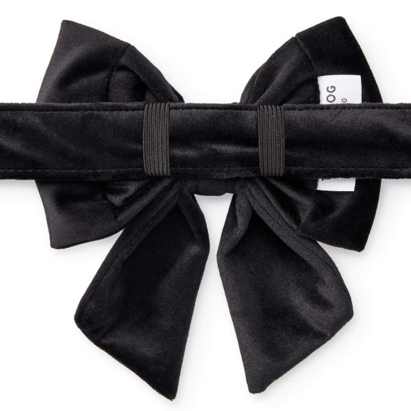 Black Velvet Lady Bow Collar - Image 2