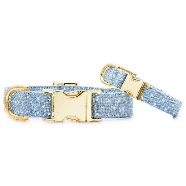 Chambray Dots Dog Collar - Image 3