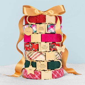 Berry Stitch Flannel Dog Collar - Image 5