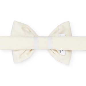 Ivory Velvet Bow Tie Collar - Image 2