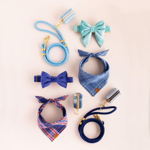 Navy Velvet Bow Tie Collar - Image 6
