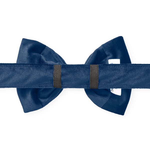 Navy Velvet Bow Tie Collar - Image 2